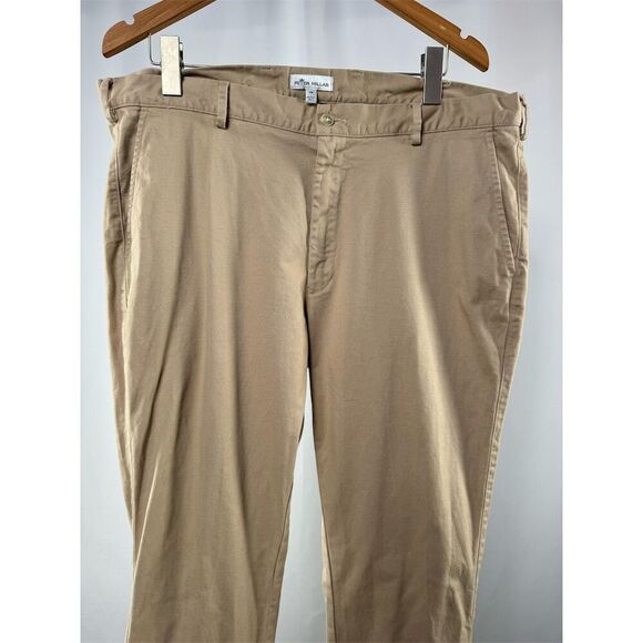 Peter Millar Men's Pima Cotton Flat Front Chino‎ Pants in Beige Size 38 x 34 - Picture 3 of 7